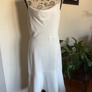 NWT -  Alice + Olivia Adrina Cowl-Neck Spaghetti-Strap High-Low Midi Dress